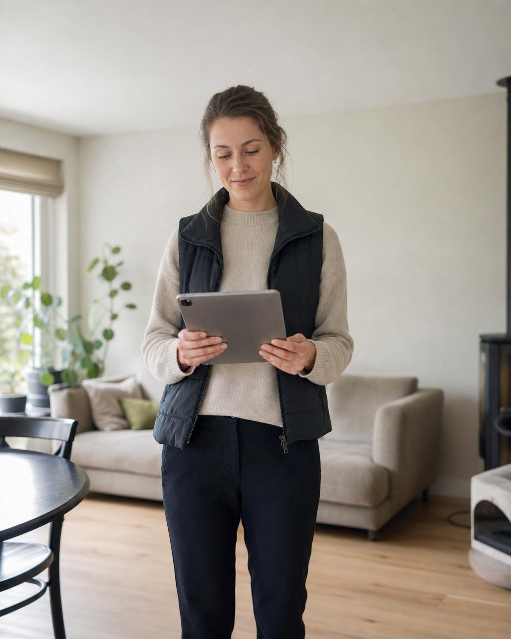 EPA-adviseur onderweg met tablet